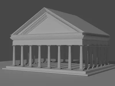 Temple Modeling Free 3D model