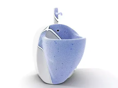 Modern White Urinal model pack Low-poly 3D model