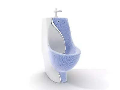 Sleek White Urinal model pack Low-poly 3D model