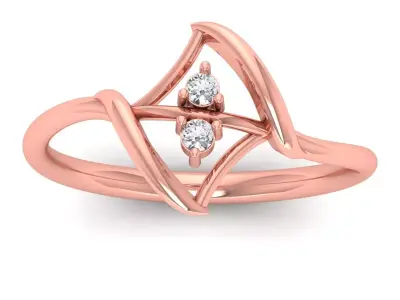 Solitaire Engagement Women Light Weight Rings 3D print model