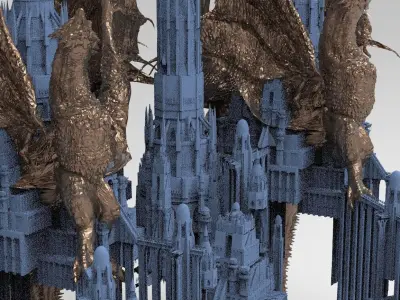 Dragon wizard temples 5  3D model
