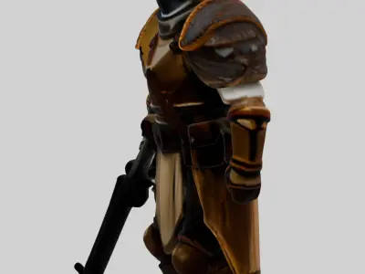 Futuristic Soldier Low-poly 3D model purchase