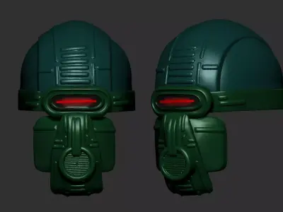 helmet high poly sculpt 3d printable  3D model 122