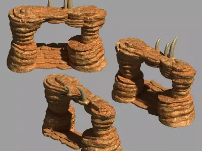 Desert - Mountain - Wind Stone 12 3D model