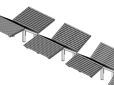 Parametric Bench with Footboard and Backrest - Revit Family BIM 3D model