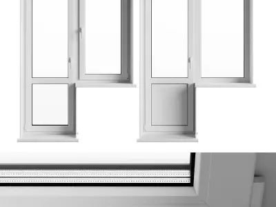 Plastic windows 3D model