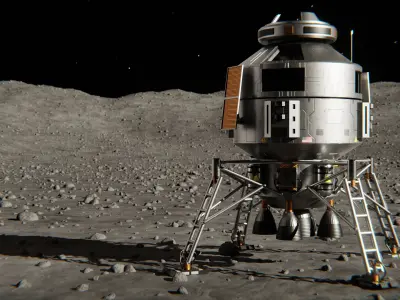 Sci-Fi Lunar Lander 3D model