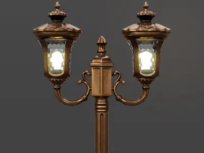 Street Lamps Low-poly 3D model