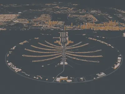 Cityscape Dubai United Arab Emirates 3D model