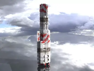 Space freighter Tower 2  3D 3D model