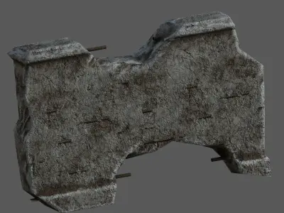 Wall 06 Pbr Low-poly 3D model