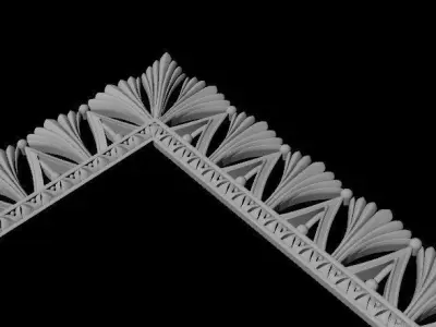 mirror gold frame 3D model buy