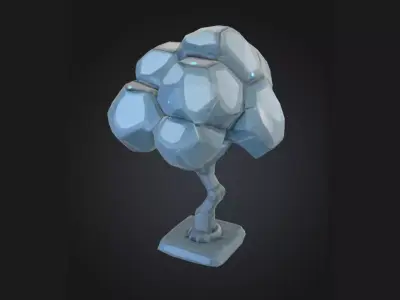 Stylized 3D Tree  Low Poly  Low-poly 3D model