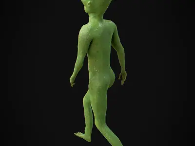 Alien Rigged and Animated Low-poly 3D model