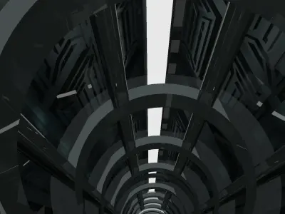 Sci Fi Tunnel 3D model 54