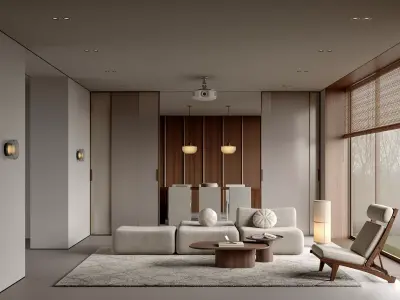 apartment interior scenes    3D model 7