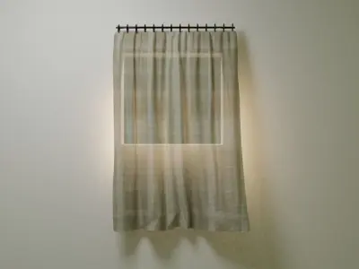 Curtain with light 3D model
