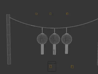 Chinese Lamps  Free 3D model