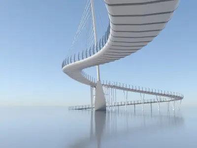 arch bridge 3d modell 3D model