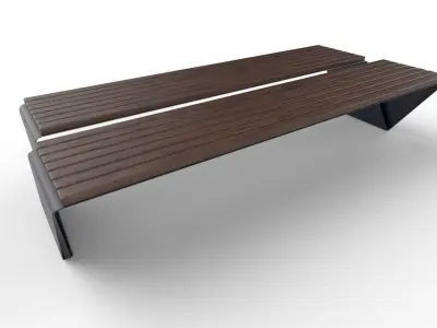 Bench  M08 Low-poly 3D model