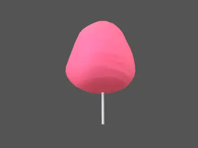 Cotton Candy V1 002 Low-poly 3D model