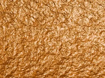 Wrinkled Copper Metallic Foil Texture PBR Seamless Texture