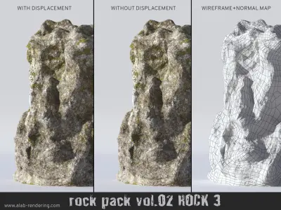 3D Rocks Collection II Low-poly 3D model
