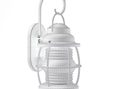 Classic Wall Exterior Lamp 3D Model 3D model