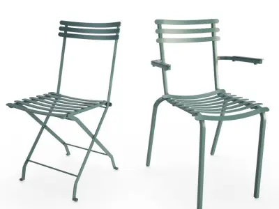 Foldy Metallic Outdoor Furniture 3D model