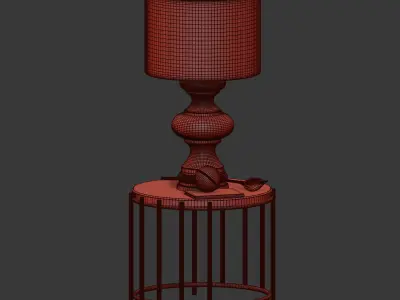 ABLE LAMP JASMINE GLASS POTTERYBARN  3D model