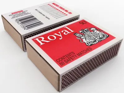 Matches royal pack of cigarettes 3D model