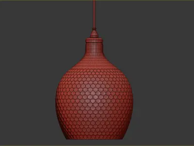Lamp Hanging Round Ombre 3D model