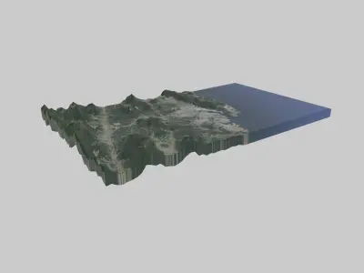 Ulsan City Low-poly 3D model