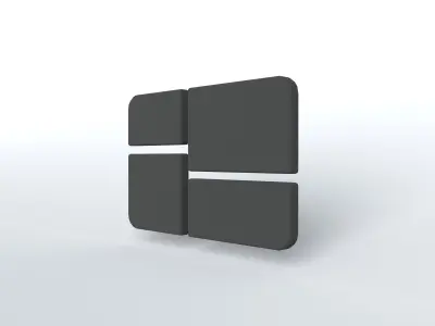 Windows 1 Logo v1 004 Free low-poly 3D model