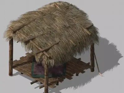 Game Building - Cottages 011 3D model
