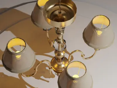Cassic chandelier Free low-poly 3D model