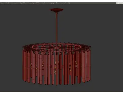 NESSA ROUND CHANDELIER Low-poly 3D model