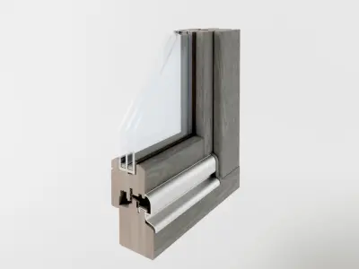 Window full model and cuted 3D model