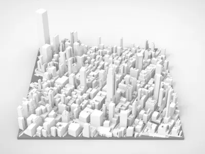 Cityscape New York USA fragment city 3D model order