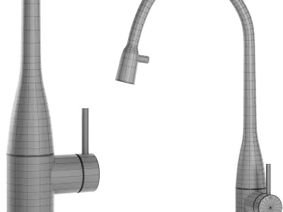 KWC EVE Lever mixer Pull out aerator covered 3D model