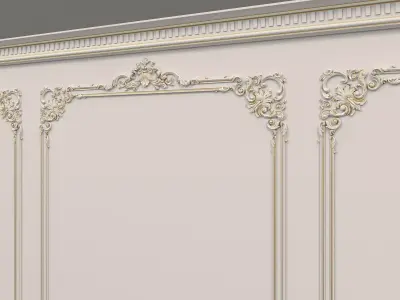 Wall Molding in Classic French style 18 3D model
