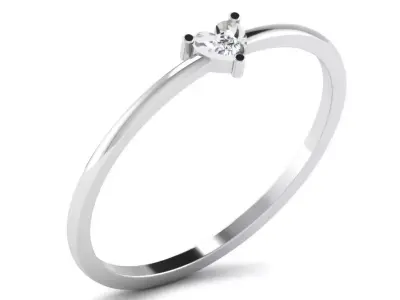 Light Weight White Gold Love Ring DR-5973 3D print model
