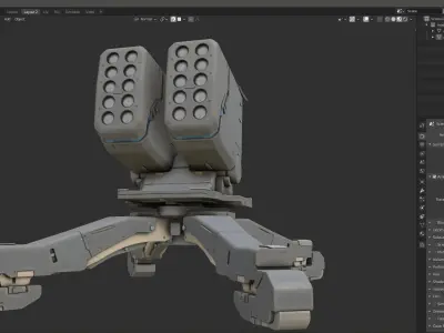 scifi-model560 scifi heavy weapon 3D model