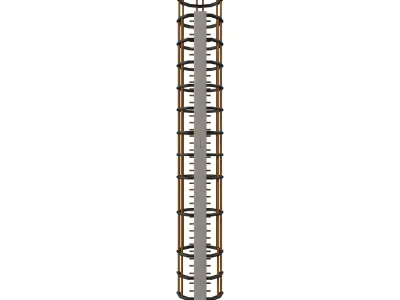 Stair vertical Low-poly 3D model