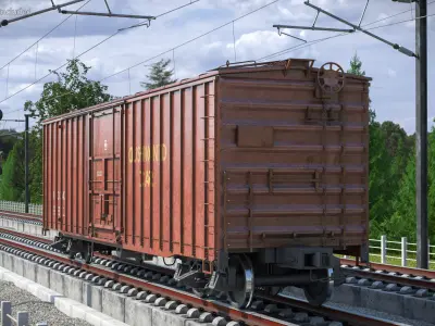  Sliding Door Ribbed Boxcar Used 