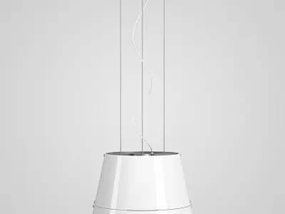 White Hanging Lamp 28 3D model