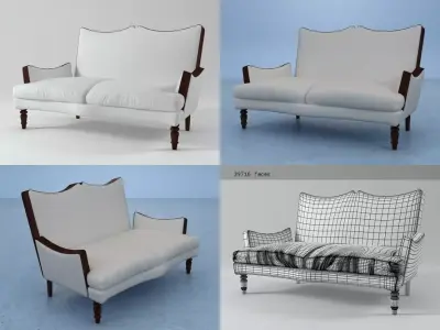 Napoleon III Sofa 3D model