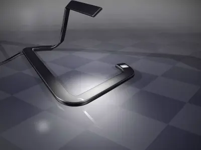 Modern lamp 3D model 2