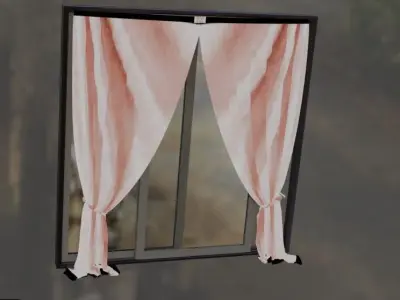 Curtainand Window Free 3D model 3D print model