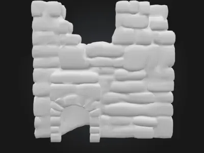 Modular Ancient Stone Ruin Blocks Stylized Game Asset Low-poly 3D model